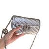 2025 New Women's Bag Cross-Border Style-Inspired Fashion Gold Ball Shoulder Bag High-End Feel Transfer Bead Quilted Chain