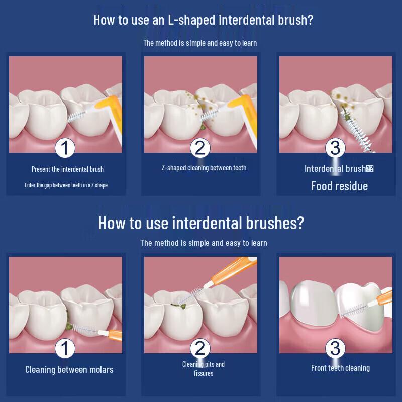 Little Deer Mom Classic L-Shape Interdental Brushes