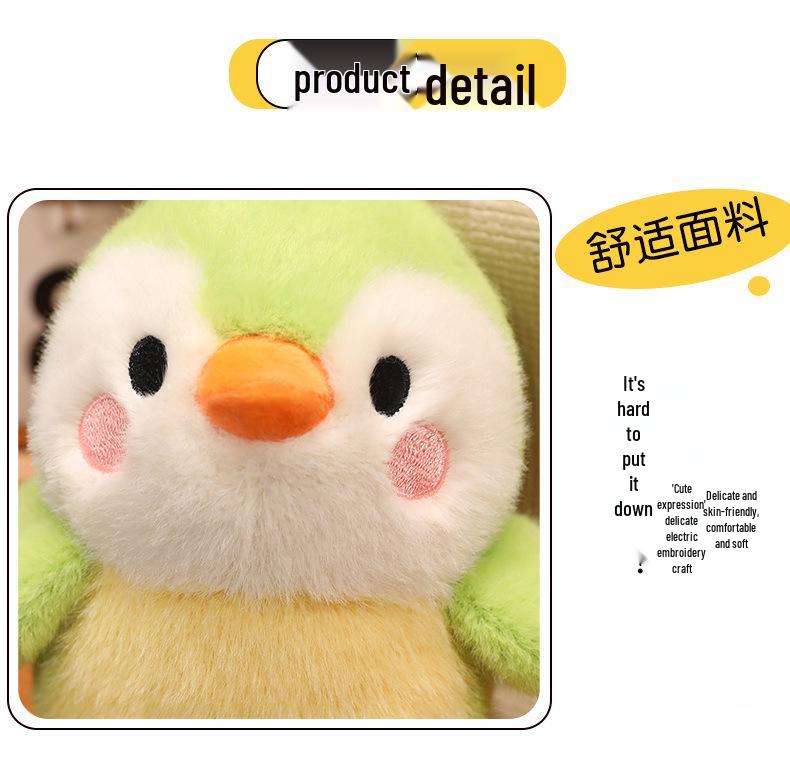 Jiujiu Cartoon Bird Plush Keychain: Parrot Doll Pendant for Kids' Bags