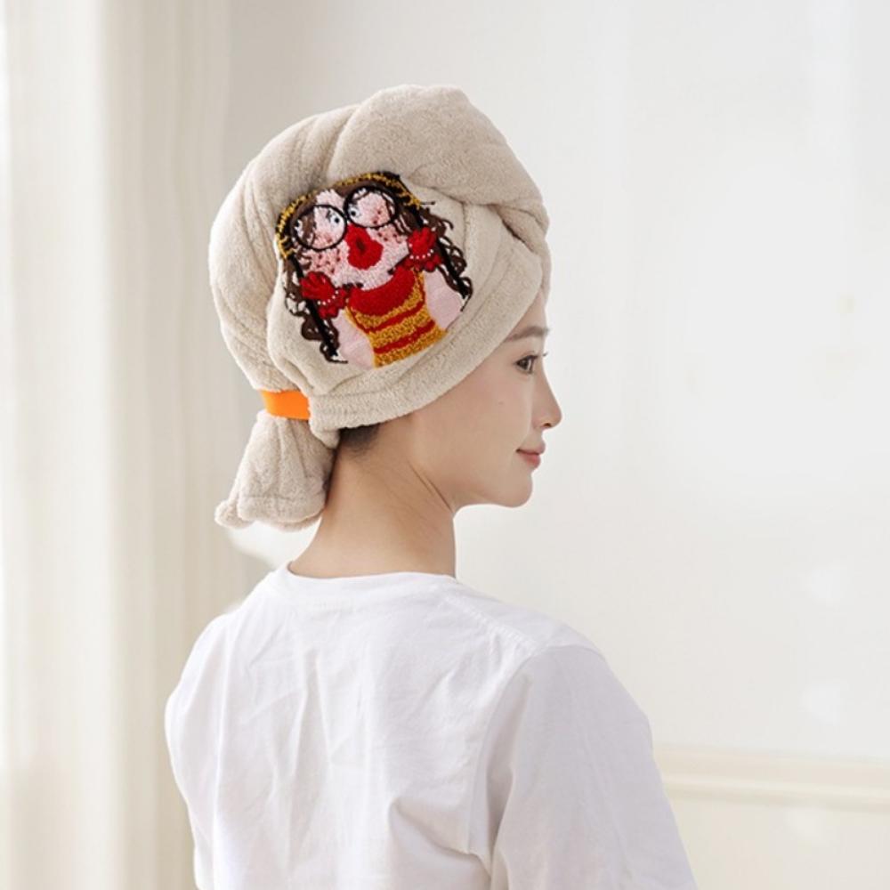 

Soft Bath Hats Quick Drying Turban Head Comfortable Dry Hair Cap Hair Care Style 2