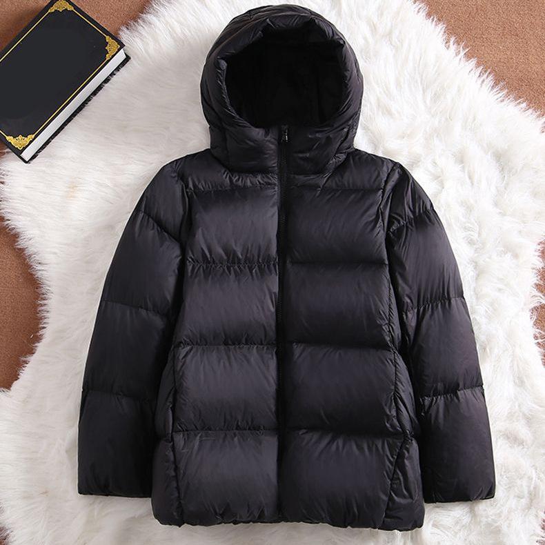 

Женский зимний пуховик свободного кроя, модный, с капюшоном, короткий, толстый, теплый XS