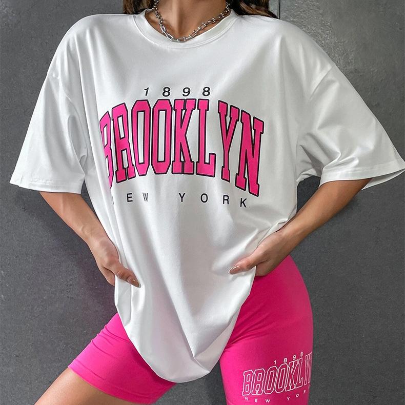 Women's Wearable Homewear Pullover Leisure Suit Women's Pajamas Loose T-shirt Tight Shorts Set