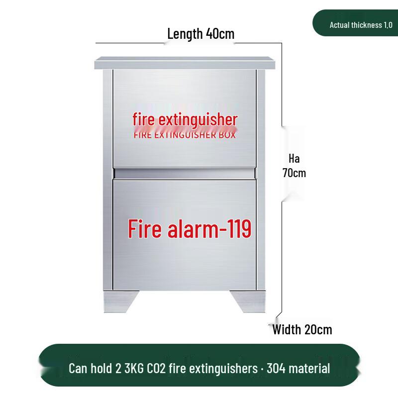 Shaoan Stainless Steel CO2 Fire Extinguisher Box For 3kg CO2 Extinguisher