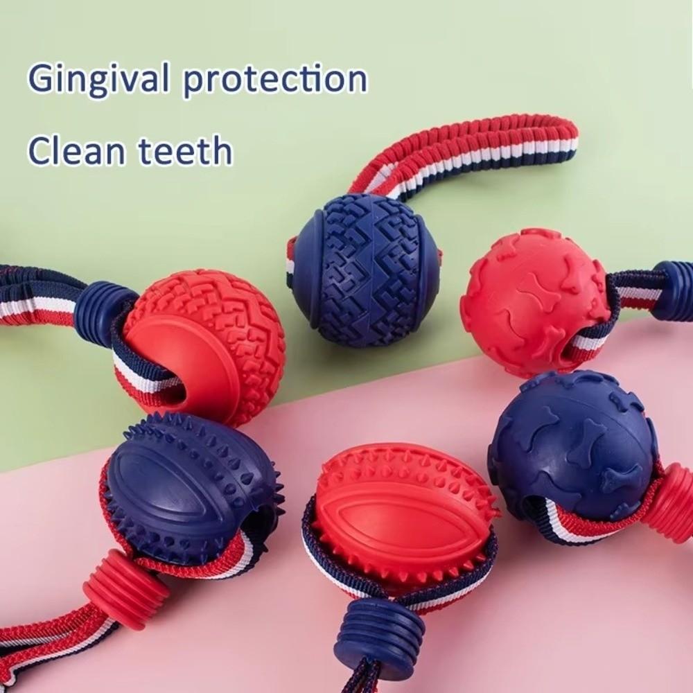 Teeth Cleaning Knot Cotton Rope Dog Toy TPR Dog Training Ball  for Small Medium Large Dog