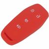 Jingyuqin Remote 4 Buttons Silicone Car Key Case Cover For Ford MKC MKX MKZ Edge Escape Focus Lincoln Smart Key Case Shell