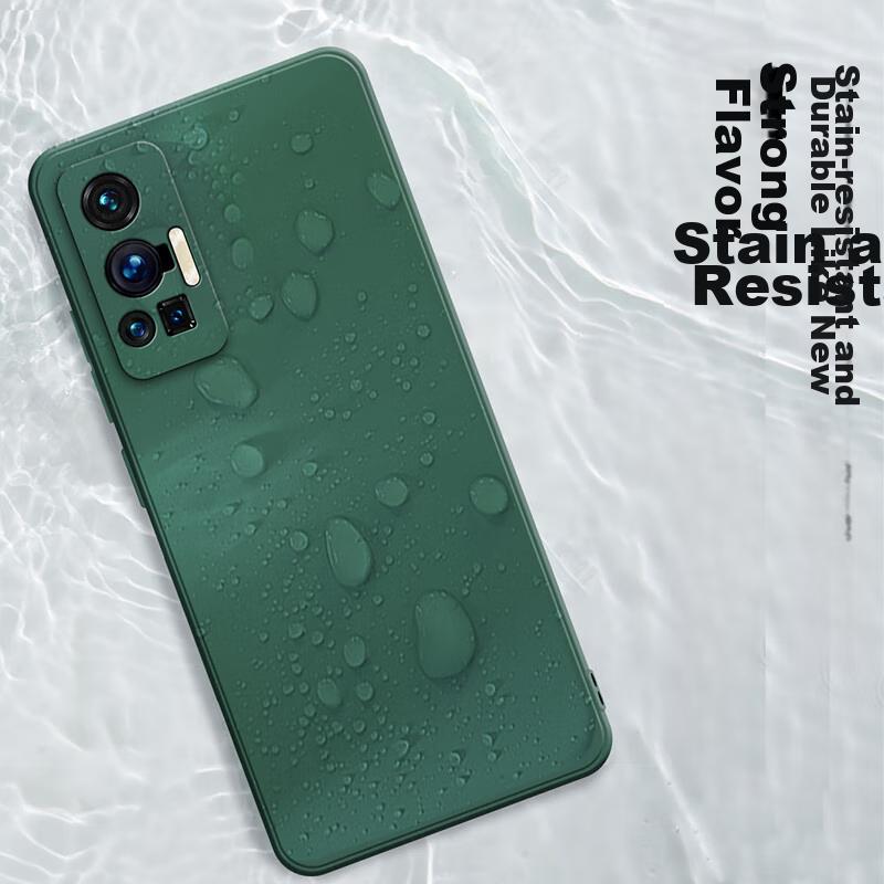 Phone Case for Vivo X70 Pro, Vivo X70 Pro Protective Cover, Full Lens Protection Upgraded Frosted Anti-Drop Slim Silicone Soft Case - Midnight Black