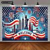 2D Statue of Liberty & Skyline Backdrop for USA Celebrations & Welcome Parties
