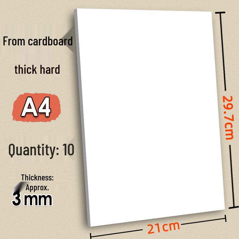 Handmade Children’s Cards: Thick White Cardstock with 4 Gray Colored Cards and Kraft Backing