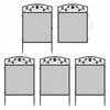 5 Panels Durable Metal Garden Fence 110Cm