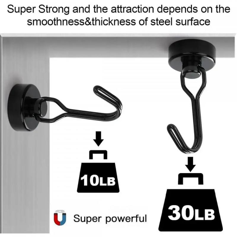 Magnetic Hooks Heavy Duty Magnets Hooks Key Holder Hanger Strong Wall Storage Hook For Home Refrigerator Grill Kitchen Organizer