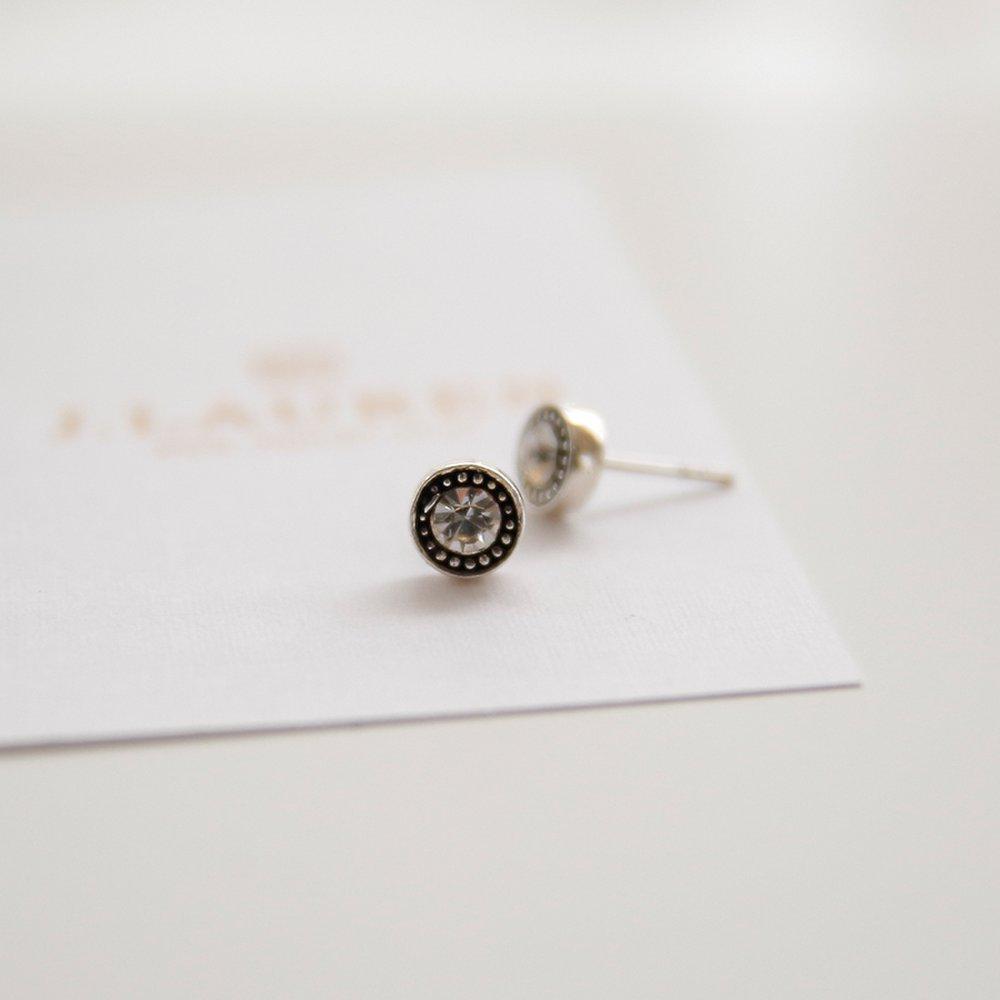 J.Lauren 0M03012 Antique Cubic Basic Silver Earrings