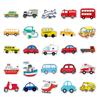 10/25/50pcs Transports Stickers Cartoon Cars Airplanes for Gift Room Learning Wall Decals Travel Luggage Phone Helmet