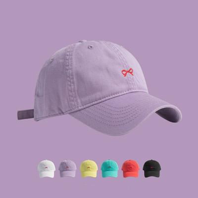 Damen-Hut mit Schleifenstickerei, Frühling/Herbst, vielseitige Gesichtsmaske, weiches Oberteil, lässige Baseballkappe, trendig