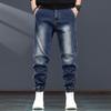 Herren Amerikanischer Trend Gespleißte Denim Cargo-Hose