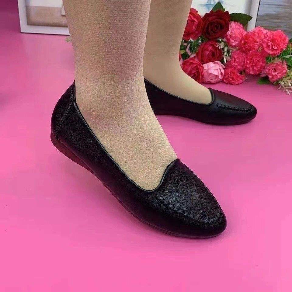 Real Soft Leather Flat-soled Single Shoes Children 2025 Spring and Autumn New Oxford Soft-soled Mother Shoes Non-slip Daily Leisure