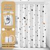 Handun Waterproof No-Drill Shower Curtain