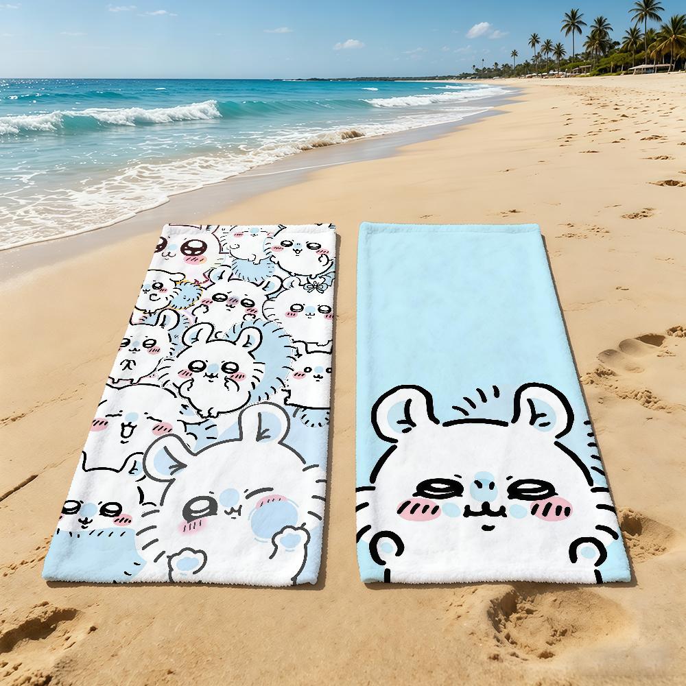 Towel Cartoon For Outdoor Camping Beach Towel Super Cute Absorbent Quick-Drying M-Momonga-Es Summer Towel