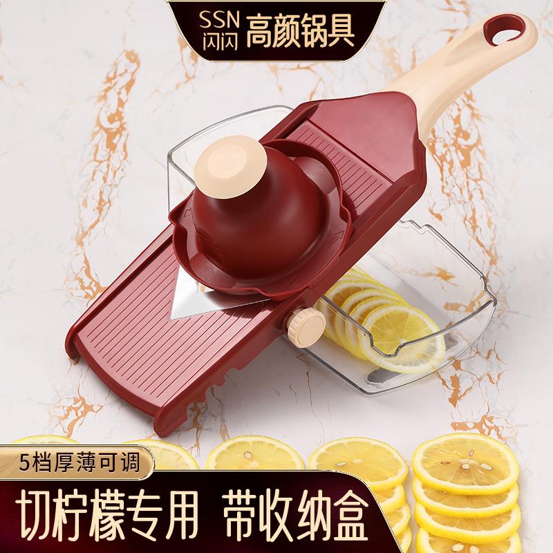 Adjustable Mandoline Ultra Sharp V-blade Vegetable Slicer with Container,Slicer Vegetable Cutter,julienne Slicer, Potato Slicer