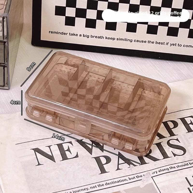 

Водонепроницаемый органайзер для рыболовных крючков coffee 12 cells