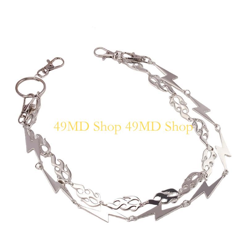 49MD Halloween Charm Pants Chain for Dancers Punk Eboy Harajuku Jeans Side Punk Chain