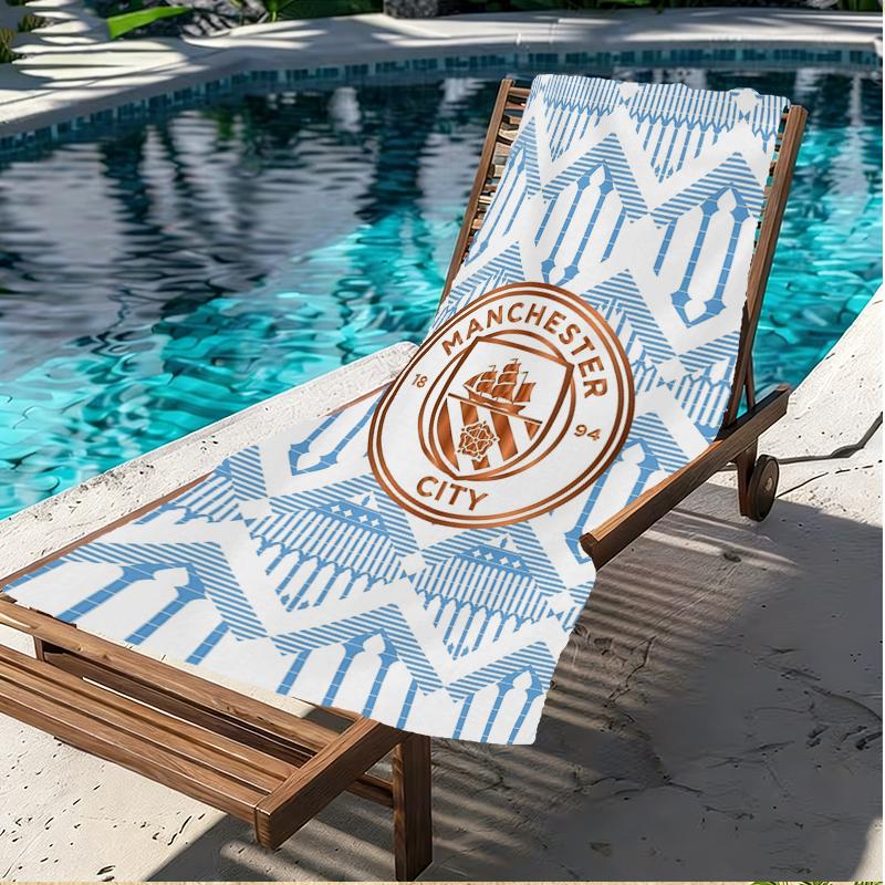 Manchester Football FC Print Beach Towel, Versatile Lightweight Absorbent Beach Towel for Pool Surf Yoga Bathroom, Perfect Birthday Holiday Gift