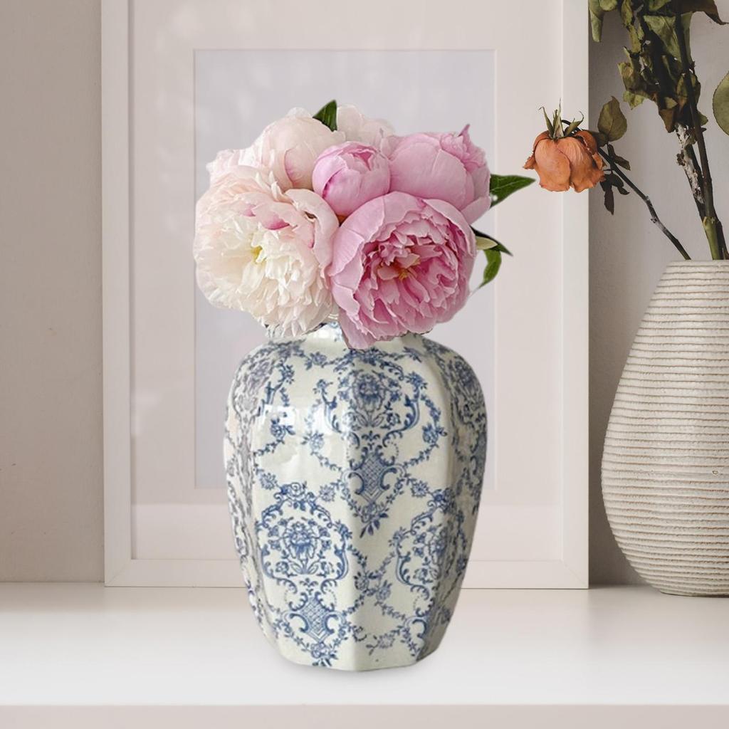 Ceramic Flower Vase Decor Unique Multifunctional Modern Decorative Flower Arrangement for Bedroom Desktop Entryway Table Office