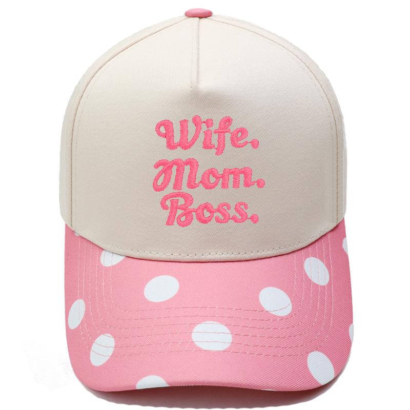 Wife mom Boss Truck Driver Hat Embroidery Color Matching Baseball Cap Male Female Casual Retro Hat