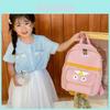 Mochila Infantil Adorável de Pato de Desenho Animado Bolsa de Lona Respirável de Grande Capacidade