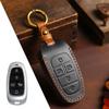 Leather Key Cover Case For Hyundai   On 5 Buttons Keyless Remote