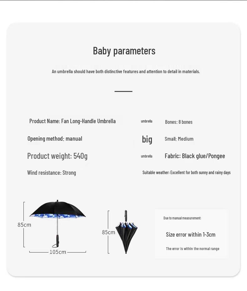 Electric Fan Umbrella with Water Spray