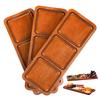 Charcuterie Boards 3 Grid Dessert Tray Sturdy Food Serving Utensils Beautiful Wooden Divided Tray For Birthday Wedding