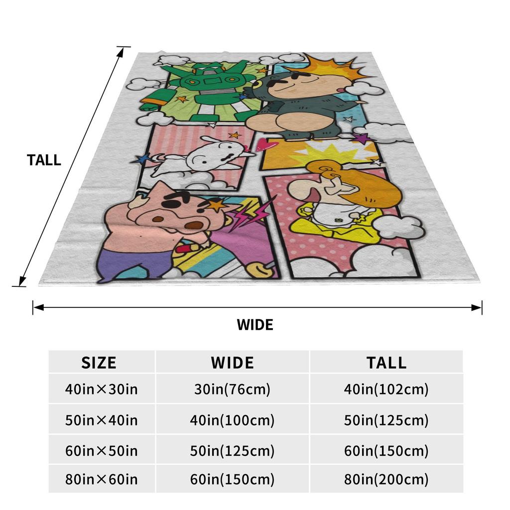 Soft BlanketKids Airplane Travel Funny Crayons Shin-chans Throw Blanket Flannel Bedspread For Couch Chair Sofa Bed Cover
