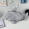 Shark Pencil Case Plush Cartoon Animal Pencil Bag Large Capacity Zipper Closure Makeup Pouch Student Artist Coin Purse