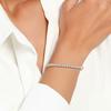 European and American 2mm Zircon Bracelet Single Row Full Diamond Hip Hop Tennis Chain 18K Copper Plated Real Gold Jewelry