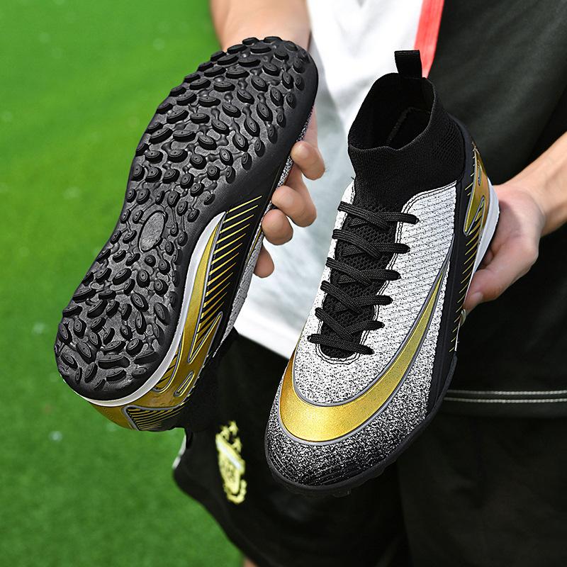 

Новые футбольные бутсы FGTF мужские и женские высокие с длинными шипами сломанные шипы короткими шипами футбольные бутсы для игры в зале и на улице тренировочная обувь для газона 45