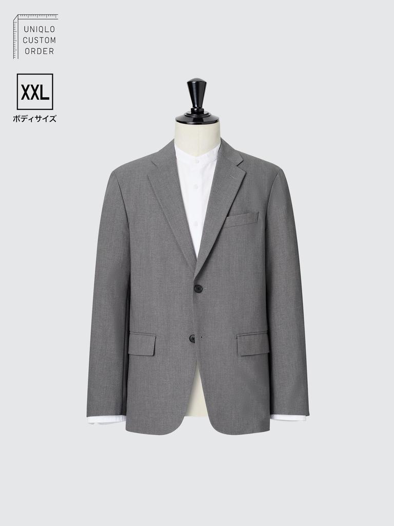 Uniqlo Japan Impressive Jacket 2way Stretch  Wool Like  Xxl Size  Length 74 76cm  Sleeve Length 60 64cm  Can Be Set Up