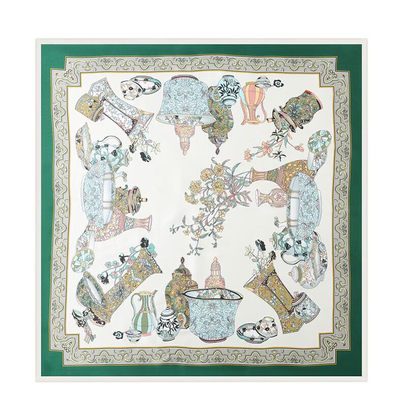 Aisyalan A-S034 Vivian Floral Silk Scarf