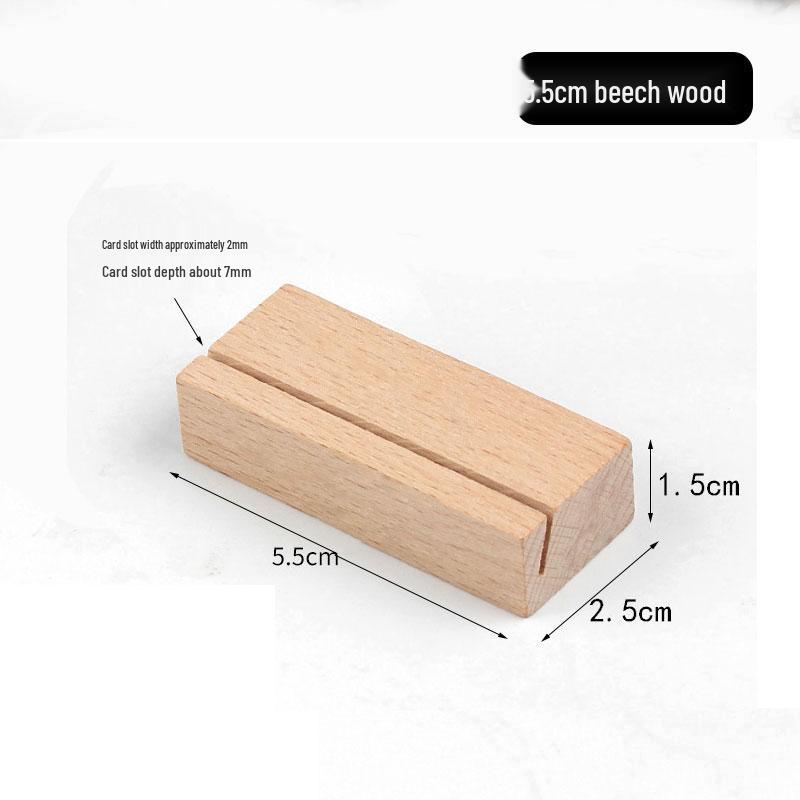 Держатель для бирок пекарни из бука: Деревянная подставка для записок, карточек и меню в деревенском стиле