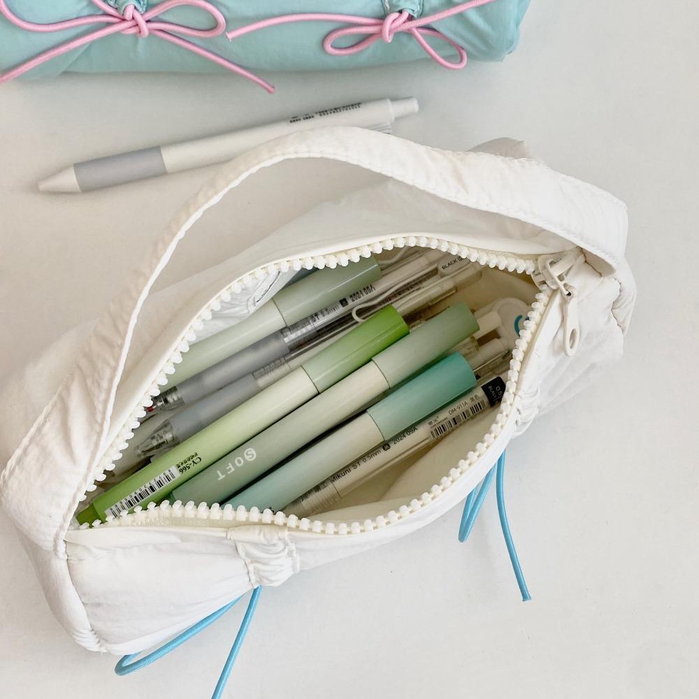 Desktop Storage Korean Style Pencil Case Handheld Bow Pencil Pouch Cute Bow Stationery Bag  Student