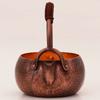 Vintage Pure Copper Water Kettle ,Hammer Texture Weave Portable 500 Ml Heat Resistant Filter Kettle,Tradition Handcrafted Teapot