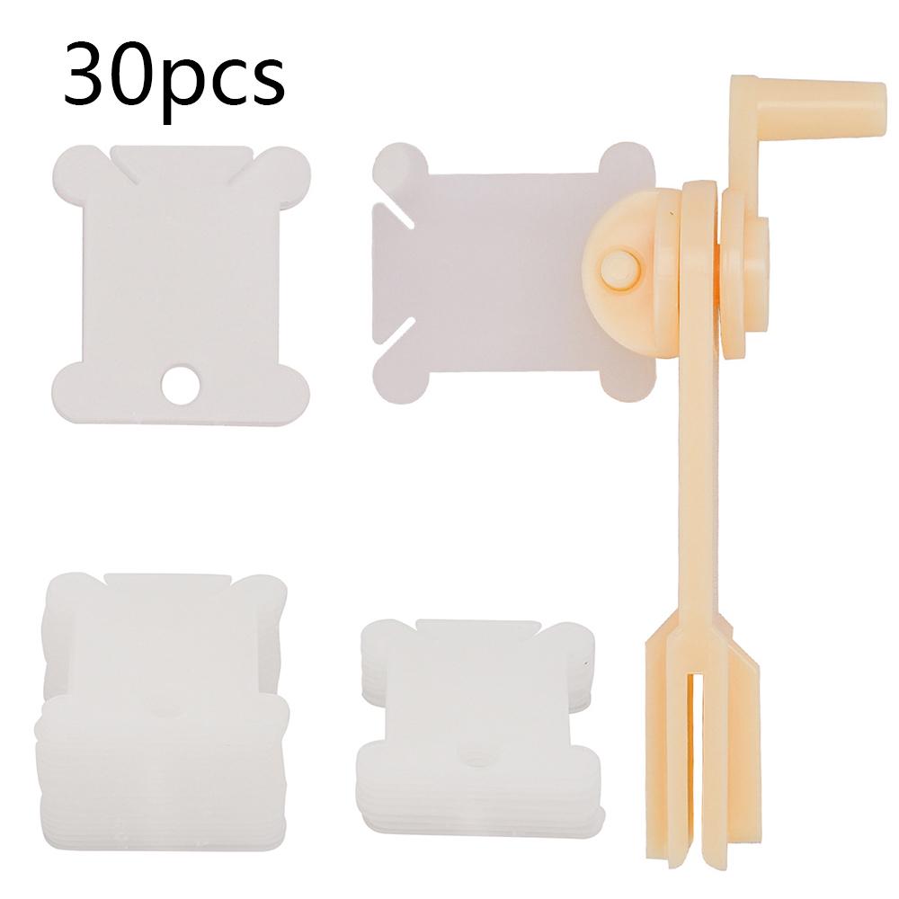String Winder and 30pcs Thread Card Embroidery Thread Bobbin Winder Stitch Wound String Winder and 30pcs Thread Card Embroidery Thread Bobbin Winder Stitch Wound