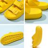 2024 Summer EVA Slippers Women Cloud Thick Platform Outdoor Soft Beach Sandals Women Slides Design Yellow Pink  Thickening