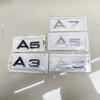 3D ABS chrom błyszczący czarny bagażnik samochodowy litery numery emblemat dla A1 A3 A4 A5 A6 A7 A8 naklejka na pokrywę bagażnika samochodu tabliczka znamionowa