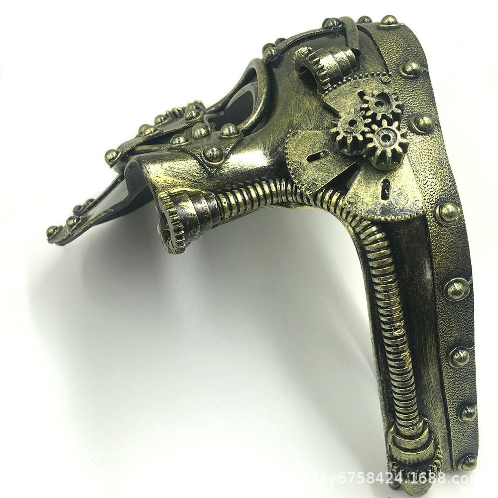 Handmade Halloween Steampunk Masquerade Party Half Face Mask Antique Opera Stage Mardi Gras Dress Up