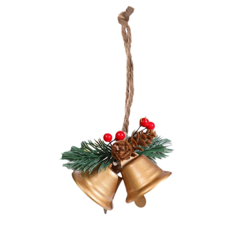 

Iron Christmas Tree Pendants Multi-color Christmas Hanging Bells for Home Decor золотой