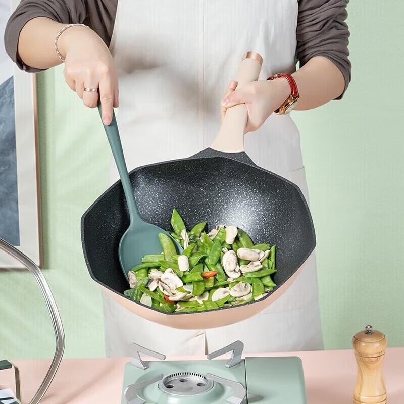 Debo 32cm Maifan Stein Achteckiger Antihaft-Wok