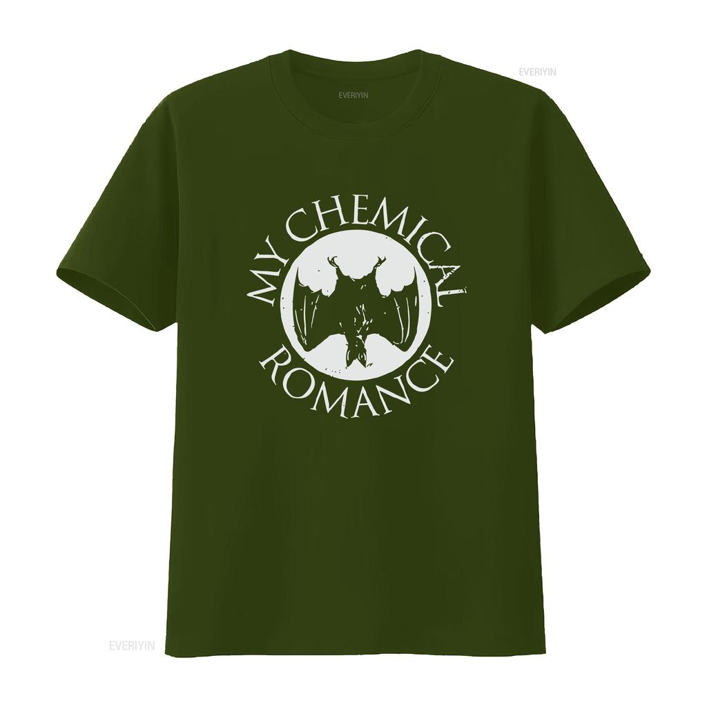 My Chemical RoUnisexce T shirt Bat vintage Washed Comfortable Casual Breathable fashion Stylish streetwear Versatile Soft homme