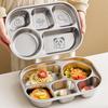 JingJingRS Kids 316 Stainless Steel Panda Divided Meal Tray Set