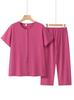 Elegant Two-Piece Summer Set for Middle-Aged and Elderly Women - Short Sleeve Casual Style