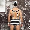 Adult Men'S Cosplay Prisoner Uniform Mens Role Playing Lingerie Prisoner Striped Outfits Rave Bar Stage Performance Clothing